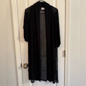 Siren  lily Black Sheer Cardigan